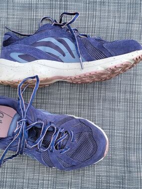 Ryka Womens Trail Running Shoes Blue Suede 7.5